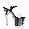 Fashion Glitter Clothing with Thin Heel 17CM High Heel Sandals Transparent Crystal Shoes
