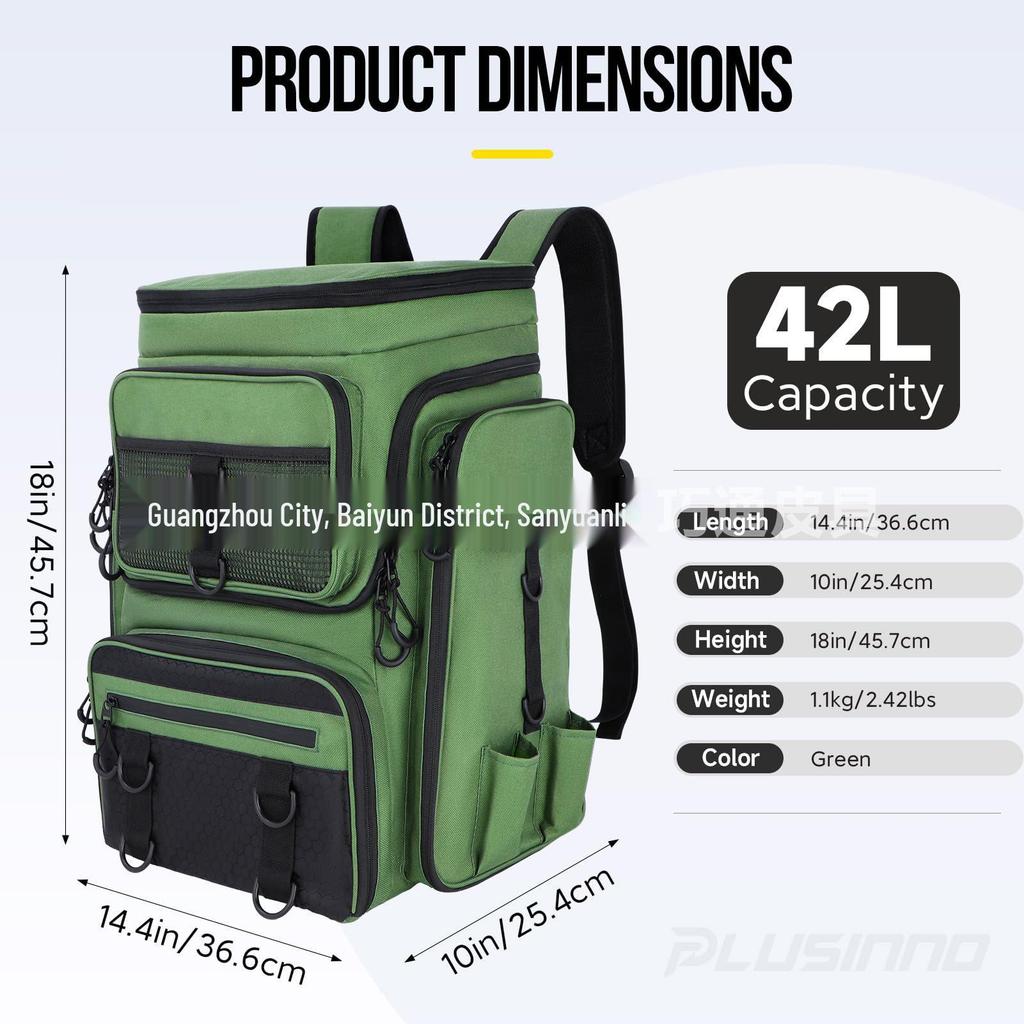 2024 Venkovský maskovací multifunkční rybářský batoh s úložným prostorem na pruty