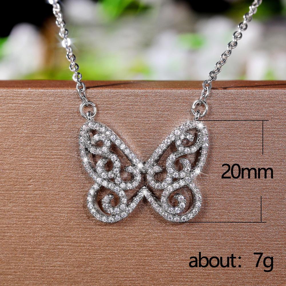 Sweet Butterfly Necklace Female, Simple Temperament Light Luxury Collarbone Chain, Valentine'S Day Gift