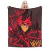 Warm Soft Blankets Boy Girl Travel VOX Alastor Game Throw Blanket Hazbines Hoteles Flannel Bedspread For Couch Sofa Bed Cover