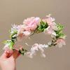 1PC Fairy Wreath Photography Props Headdress Bohemian Style Ribbon Headband Forest Series Headpiece Floral Wreath