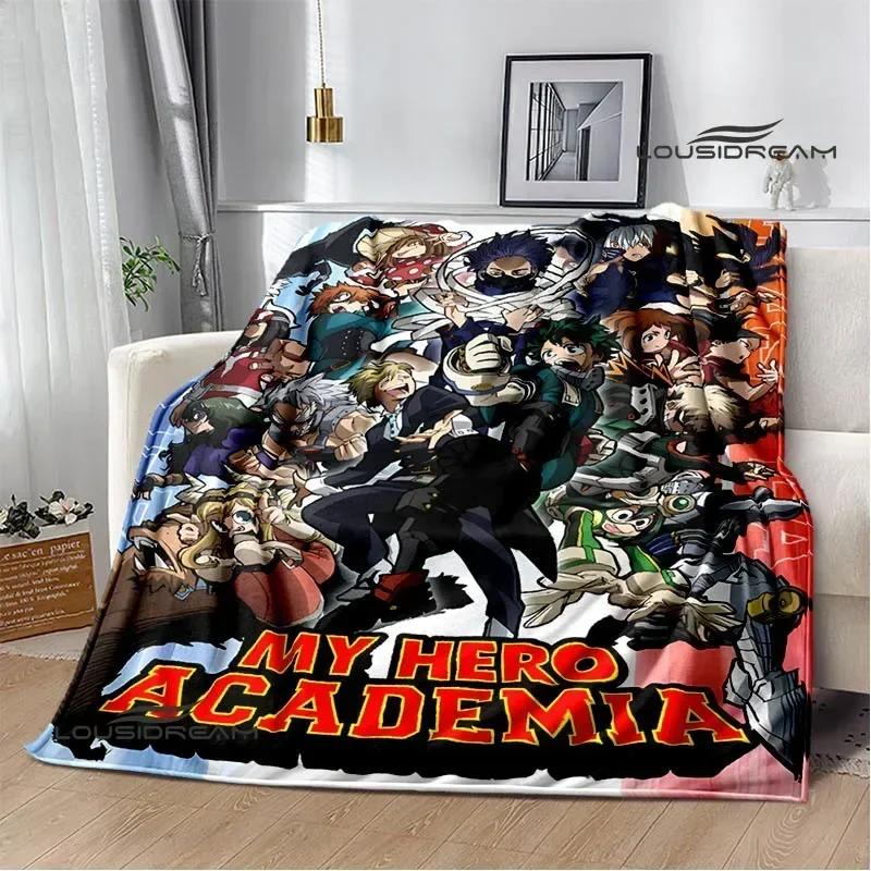 My Hero Academia Cartoon Warm Flannel Blanket Soft Comfortable Home Travel Blanket Birthday Gift Idea for Anime Fans