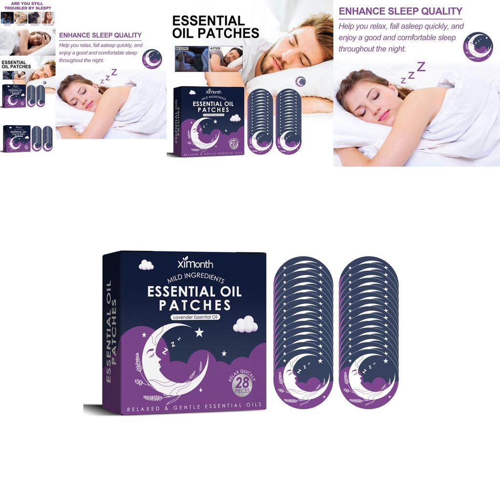 Ximonth Aromatherapie Schlaf-Pflaster für beruhigende Entspannung und erholsamen Schlaf 28 Stück