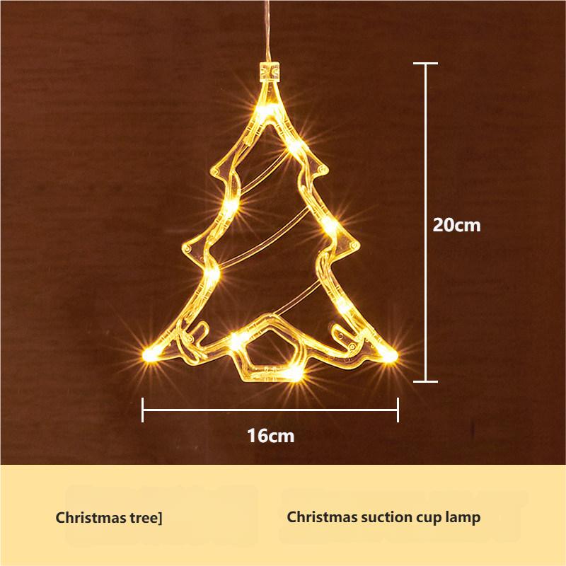 

Рождественские украшения Подвесные светодиодные лампы Украшение спальни Рождественские украшения Украшения для окон и стекол Теплая батарея Christmas Tree