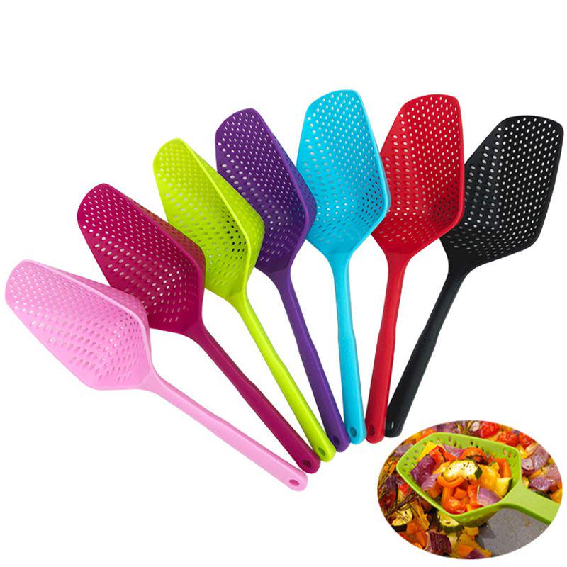 Premium Quality Cooking Shovel Vegetable Strainer Scoop Nylon Spoon Colander For Effortless Kitchen Use