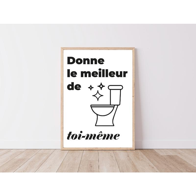 WC Humor French Commentary Toilet Quote Different Ways Poster Print Wall Art Pictures Canvas Painting Living Room Home Decor