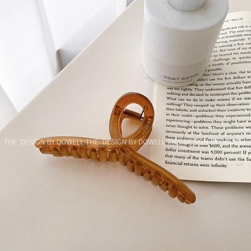 

Handmade Gorgeous Jelly Color Hair Claw Clip In Various Shades Stunning Ribbon Brown