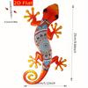 2D Orange Acrylic Lizard Gecko Hanging Decor,No Power Needed,Indoor Outdoor Ornament for Yard Lawn Bedroom Living Room Office Fence,Holiday Decoration