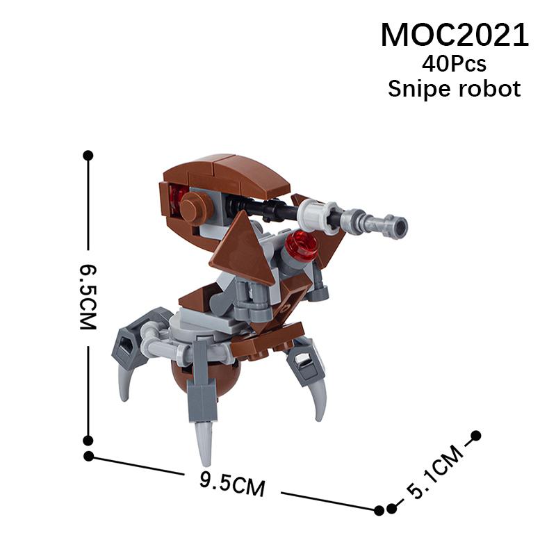 MOOXI Space Wars Series Robot Model MOC Brick DIY Diorama Adult Children Toys Building Block Set Montessori Gift Room Decoration