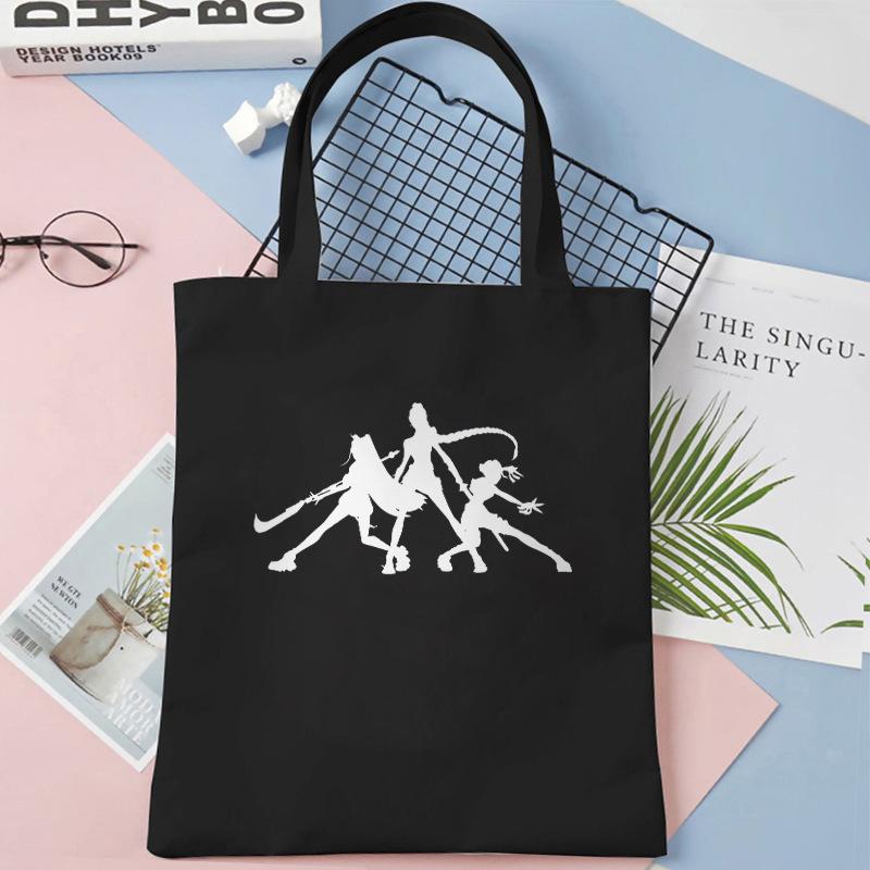 KPOP Demon Hunter Grup de Fete Imprimeu Carte de Student Geantă de Umăr Canvas Geantă de Mână pentru Cumpărături