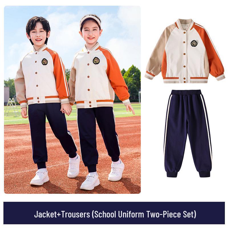 Młodzieżowy Zestaw Sportowy Wiosna & Jesień - 3-częściowy Mundurek dla Uczniów Szkoły Podstawowej, Gimnazjum i Przedszkola