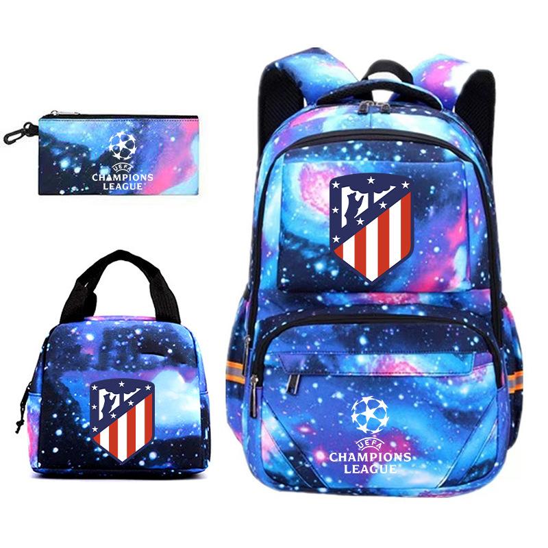 Plecak Ligi Mistrzów Trend Mody Real Madryt Barcelona Grand Paris Plecak Ucznia Torba Szkolna Męski Manchester City Manchester Torba Piłkarska