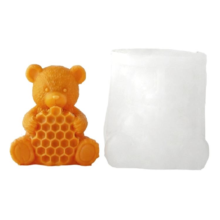 

Elastic Silicone Candle Mould Featuring Balloon Bear Figure Removal for Handcraft