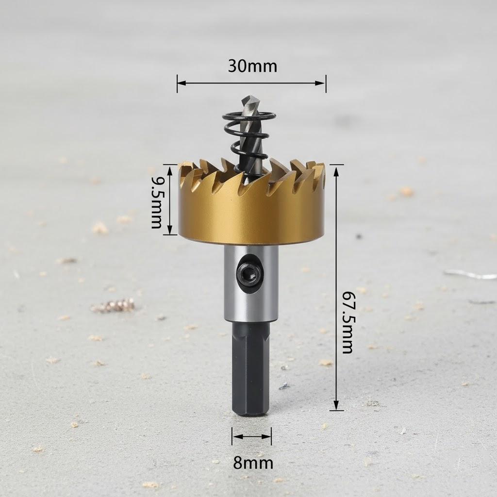 HSS Hole Saw Drill Bit Set 5Pcs Hole Cutter for Sheet Metal Reaming 16mm 18.5mm 20mm 25mm 30mm Professional Tool Kit