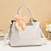 Elegant Crocodile-Pattern Tote Bag With Adjustable Strap And Zipper Closure - Ideal For Work, Travel, And Daily Commute