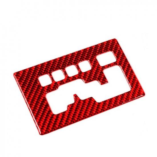 Carbon Fiber Gear Shifter Panel Cover Trim For Dodge Journey 2009-10 Type A Red