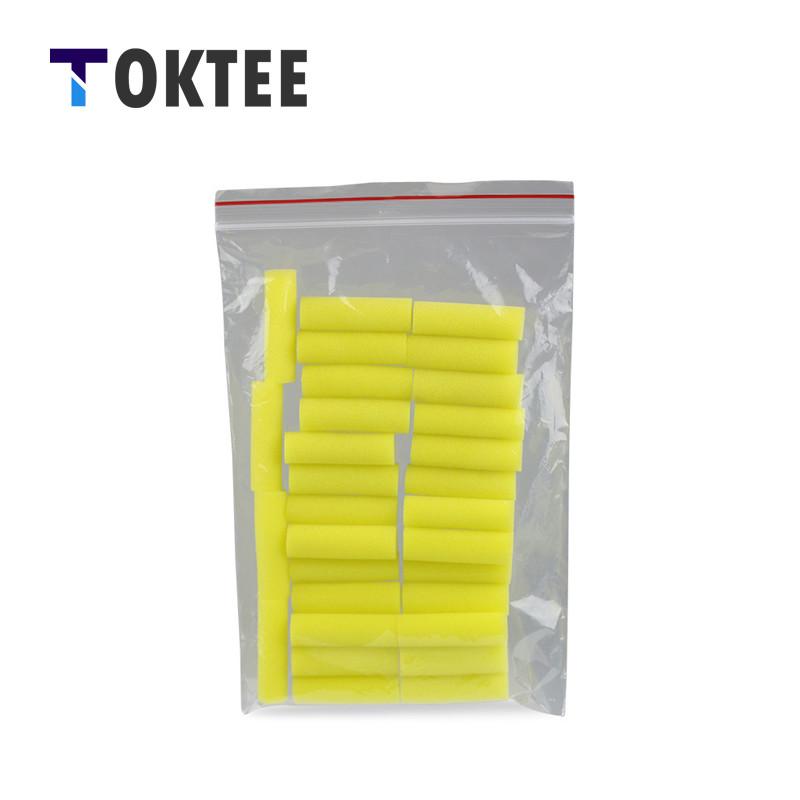 

TOKTEE 30 Pcs/Set Apply Sponge Brush for Table Tennis Water Glue with Clip Spare Refill Set Easy to Use