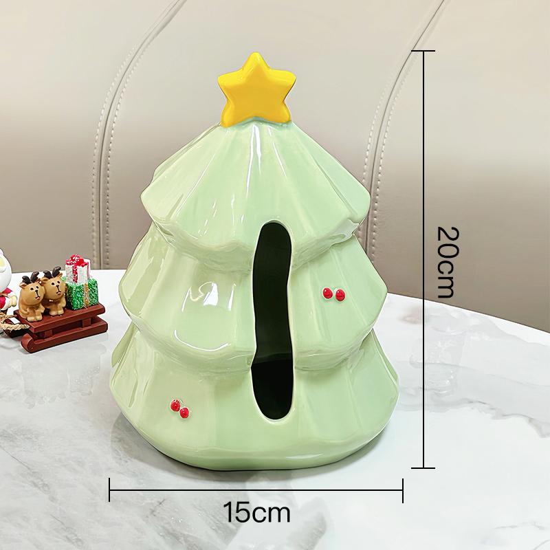 

Милая коробка для салфеток в форме рождественской елки, настольные украшения, рождественское украшение 1 Piece