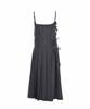 Bimuet Pleated Wrap Detail Long Dress Wool Grey