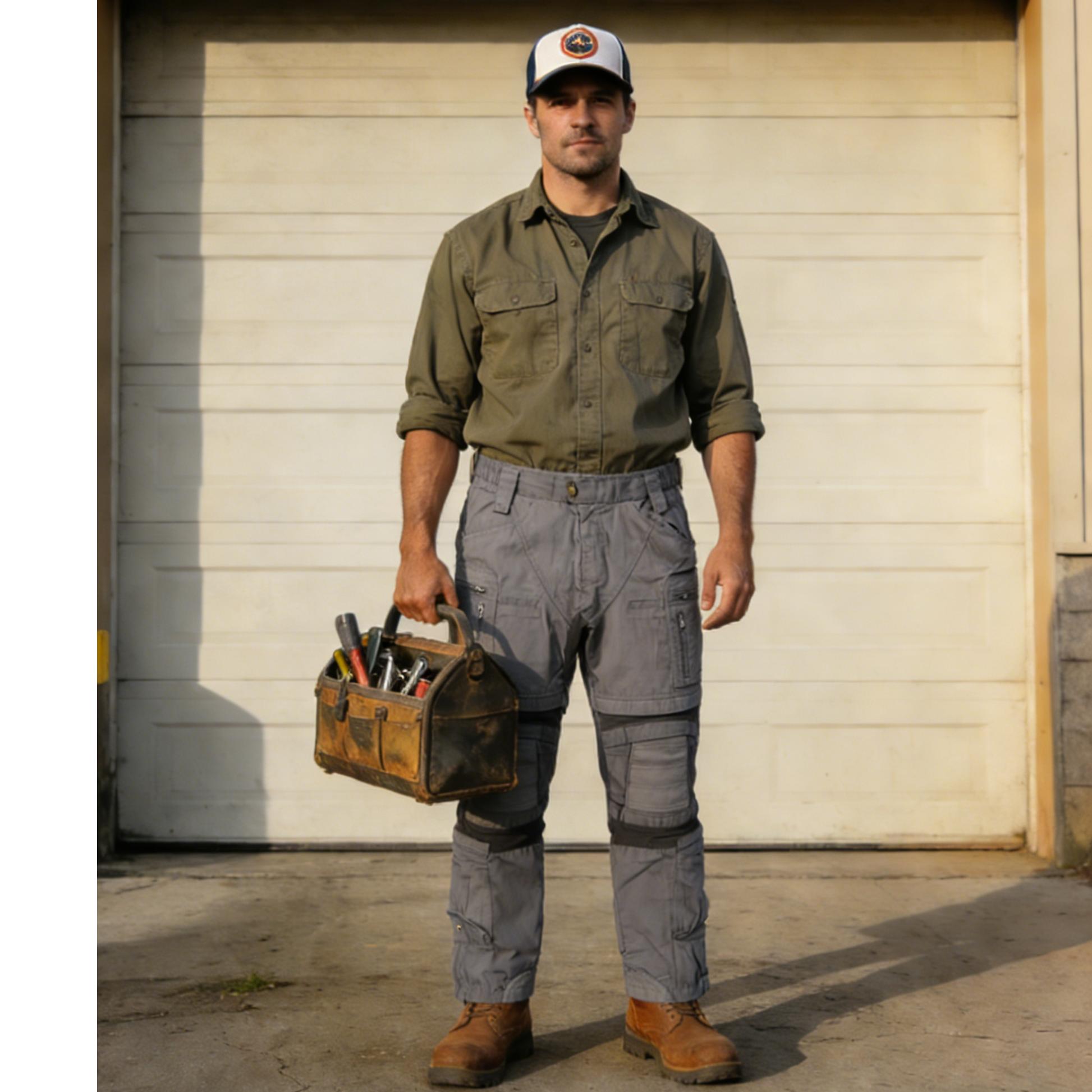 

Adult Men s Cargo Pants Ribstop Grey Black Trousers 3XL