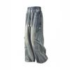 Autumn and Winter New Trendy Brand American Washed Straight Jeans Men's Loose High Street Wide-leg Versatile Trend Trousers