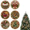 6PCS Christmas Ornaments DIY Pearl Diamond Art Kits for Adults Xmas Tree Hanging Craft Pendents Holiday Christmas Decorations