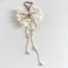 Tassel Lace Bow New Imitation Pearl Bead Sweet Fashion Handmade Exquisite Phone Chain Women's Accessories Bag Charm