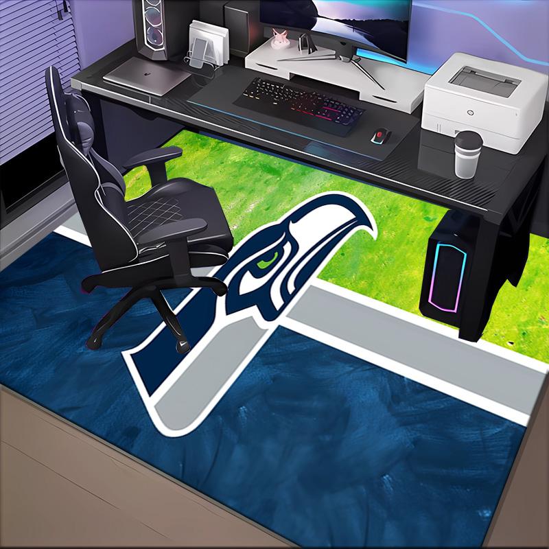 Seahawks Team Spirit Rug Game Carpet, Floor Mat for Bedroom Living Room Entryway Rug, Home Decor Idea Gift for Christmas birthday