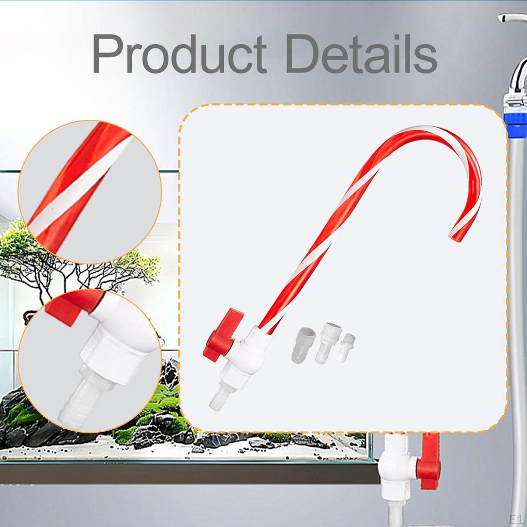 Aquarium Water Filler Tube Waters Changer Fittings Parts with Switch Quickly Sturdy for Fish Tank