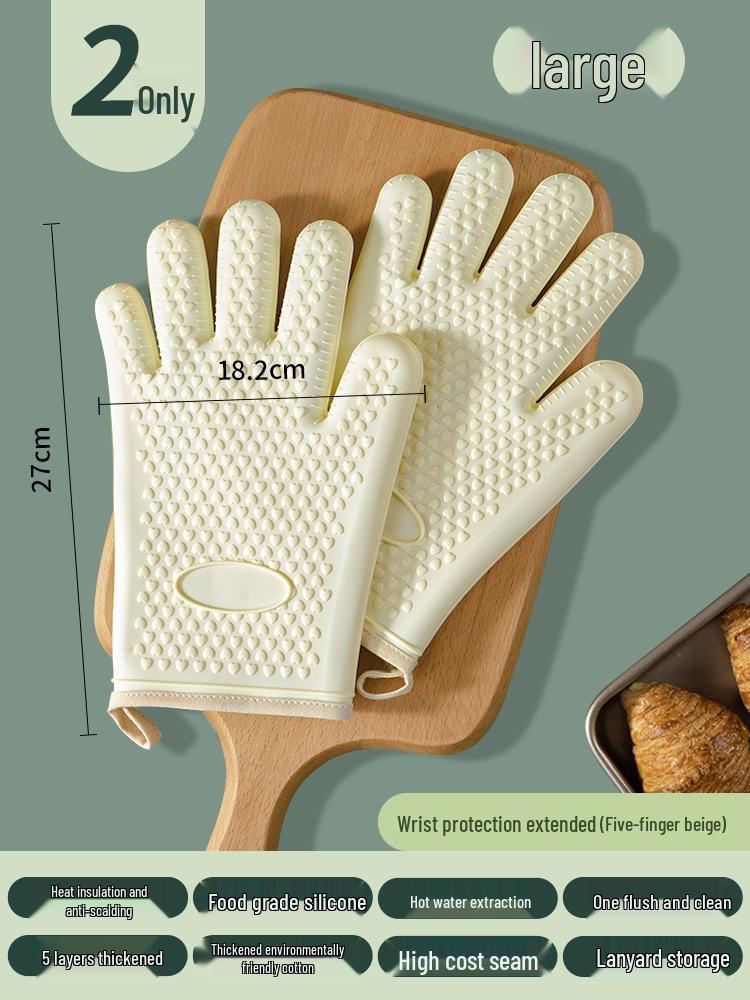 Guanti da forno in silicone resistenti al calore per la cottura al forno e al microonde