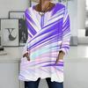 Ladies Round Neck Oversized Long Sleeve T Shirt Soft Comfort Tops For Indoor Daily Wear