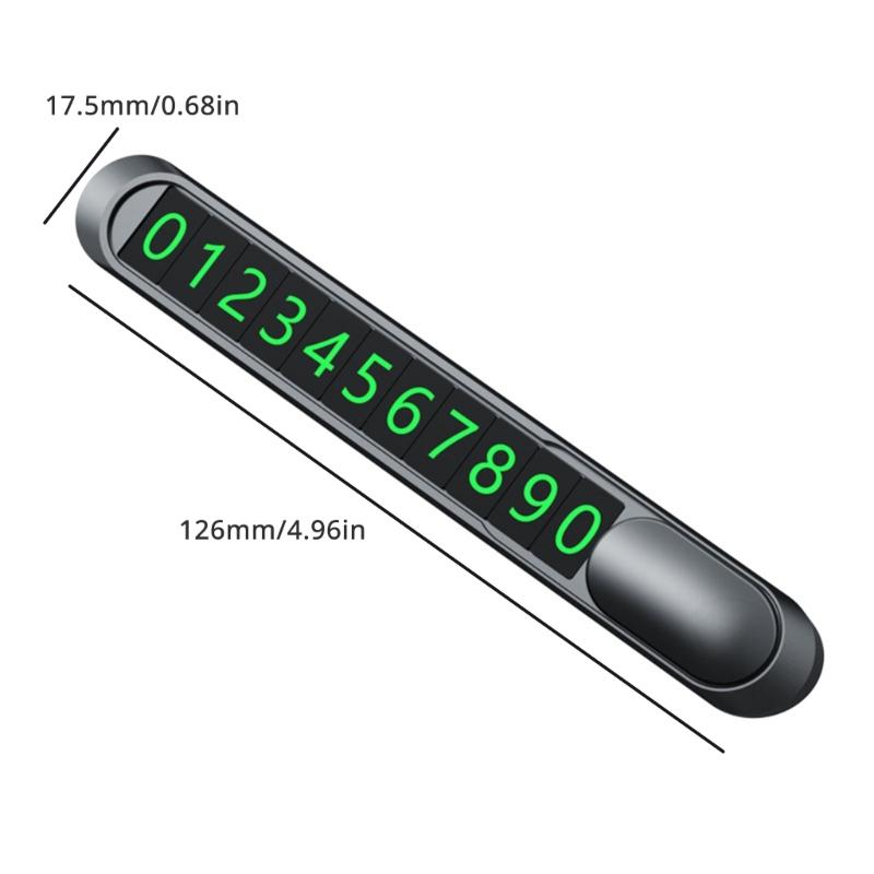 Car Temporary Parking Card Plate Adhesive Phone Number Plate Universal Automotive Dashboard Phone Number Plate