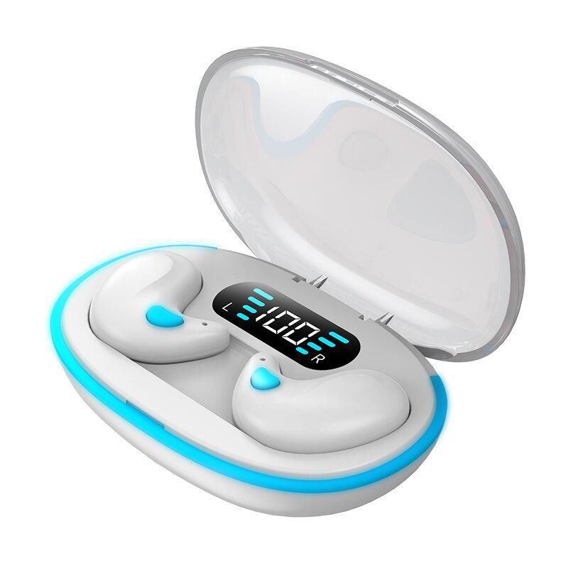 X55 Bone Conduction Sleep Earphones - Mini Noise Cancelling, Digital Display, Long Battery Life, Macaron Bluetooth