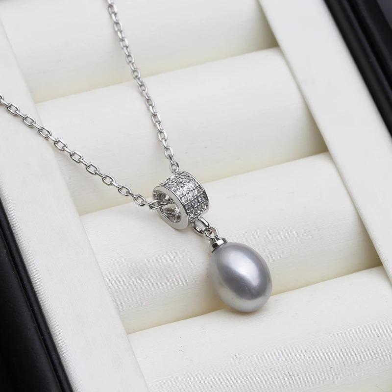 

Luxury White Pearl Pendant Woman,Real Cultured Natural Fresh water 925 Silver Pearl Pendant Wife Engagement Gift