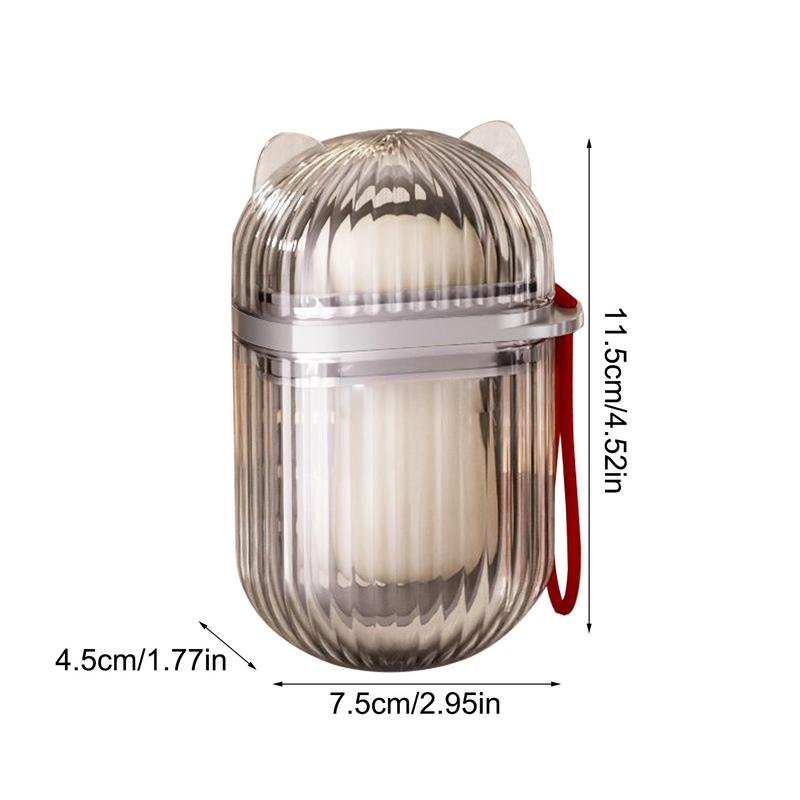 Soap Container With Lid Leak-Proof Soap Holder Soap Saver Holder Portable Soap Box With Draining Layer Soap Holder Travel Case