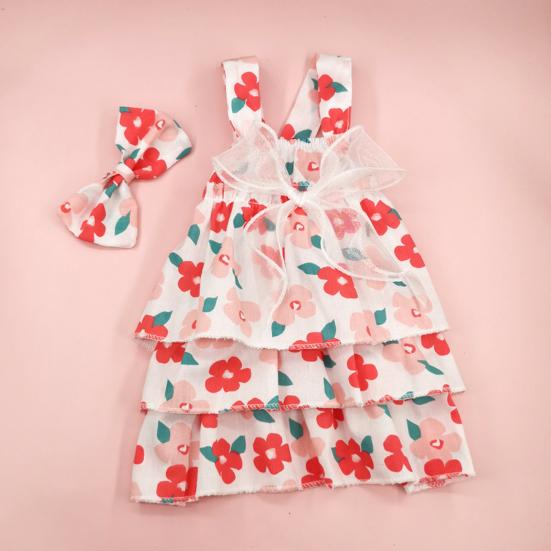 1 sada Pet Dress Měkký Pohodlný vrstvený design Bez rukávů Citronový potisk Denní nošení