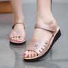 Women Fashion White Peep Toe High Quality Anti Skid Buckle Strap Flat Sandals Lady Classic Light Weight Shoes  Ab532