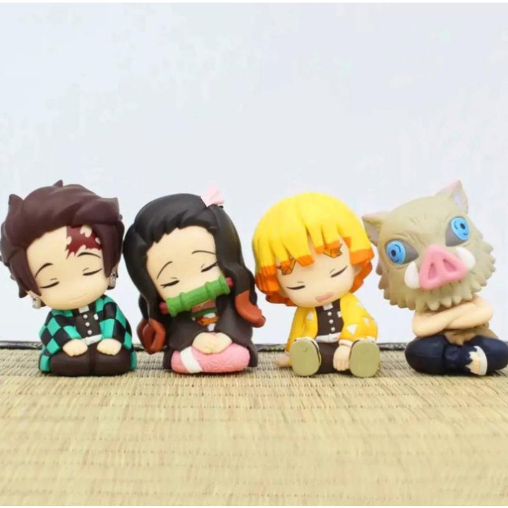 Neu auf Lager Dämon Schulter an Schulter Sitzende Haltung Blind Box Kawaii Kamado Actionfigur Schreibtischdekoration Überraschungsgeschenke für Fans