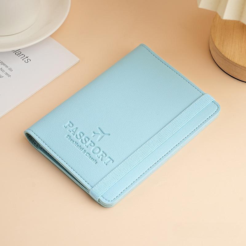 PU Leather Strap Passport Case Multifunctional Passport Holder Ticket Holder ID Card Holder Passport Cover Travel Accessories