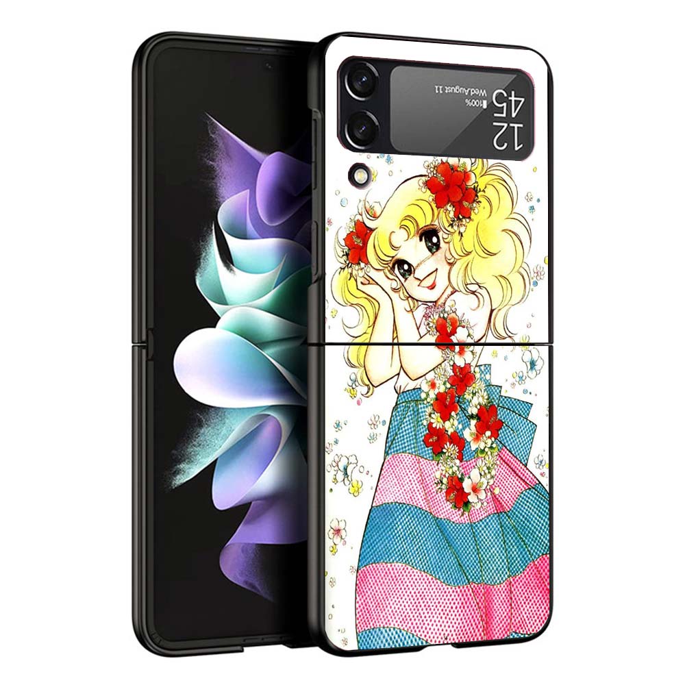Candy 90s Anime Phone Case For Samsung Galaxy Z Flip7 Flip6 5G Flip5 Flip4 Flip3 ZFlip 7 6 3 4 5 Shockproof Back Cover Galaxy Z