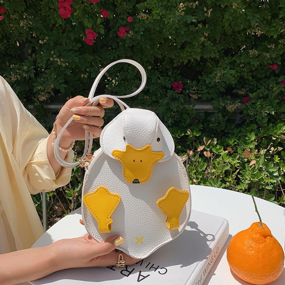Contrast Color Duck Shape Bag Cute Crossbody Bag Casual Cartoon Duck Bag  Outdoor
