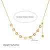 Fashion Minimalist Rhinestone Heart Bead Long Tassel Chain Gold Necklace