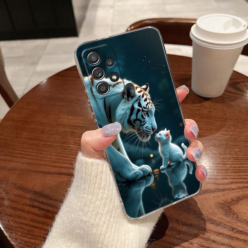 Die Wolf Löwe Katze Klare Weiche Handyhülle Für Samsung Galaxy A56 A57 A37 A55 A54 A36 A35 A26 A25 A16 A17 A07 A52 A34 A73 A53 Hülle