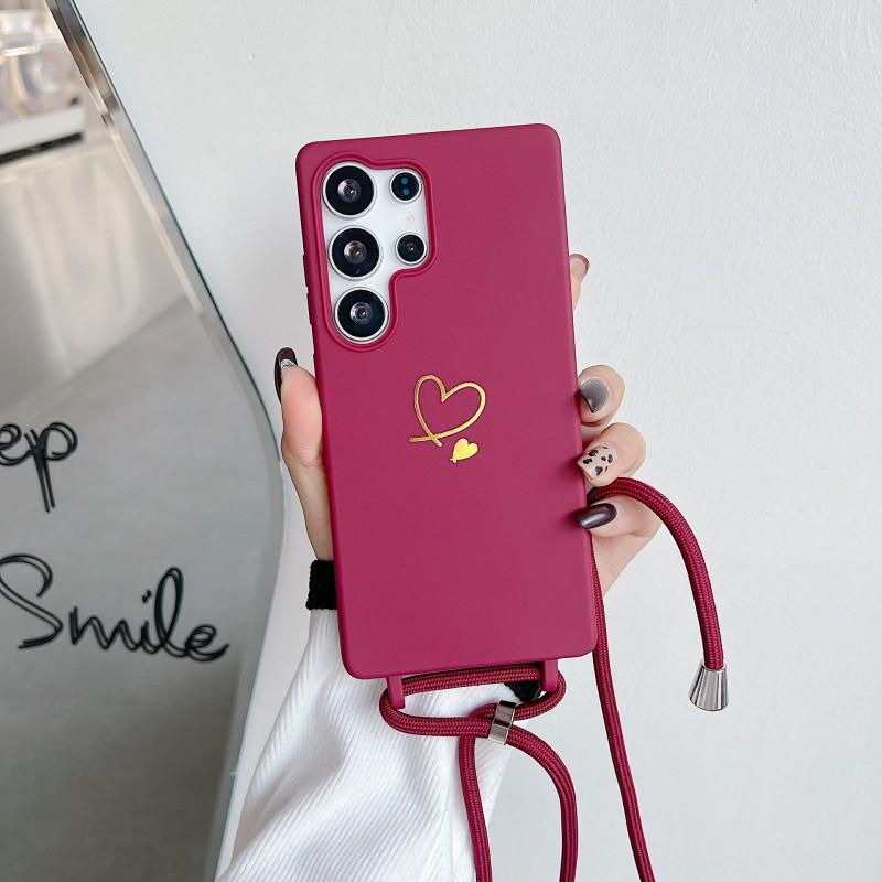

Love Lanyard Case For iPhone 17 Pro Max Air 11 12 13 14 15 16 Plus Candy Shockproof Crossbody Strap Neck Cord Soft Cover Funda for iPhone 17&Case & Strap