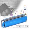 Blues Harp Mundharmonika 10-;Loch Professionelles Mundharmonika G-Ton Geschenke Edelstahlabdeckung(blau )
