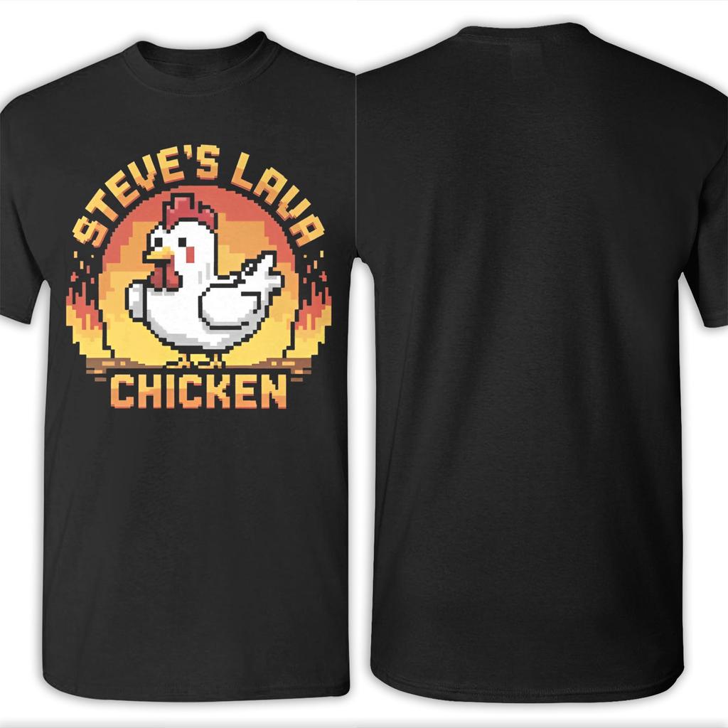 Men Women Graphic Printed Chicken Jockey Lava Chicken T Shirt Tee 100% Cotton  T-shirts Clothing