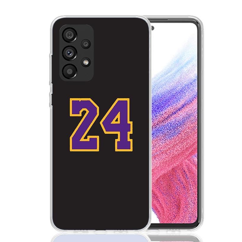 Basketball 23 24 8 Number Phone Case For Samsung Galaxy A13 A14 A15 A16 A17 A53 A54 A55 A56 A33 A34 A35 A36 A23 A24 A25 A26 A05S