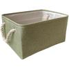 Thickened Foldable Linen Storage Basket with Handle for Cosmetics and Sundries