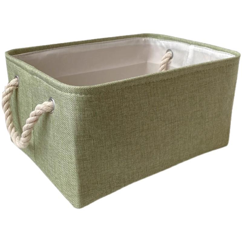 Thickened Foldable Linen Storage Basket with Handle for Cosmetics and Sundries