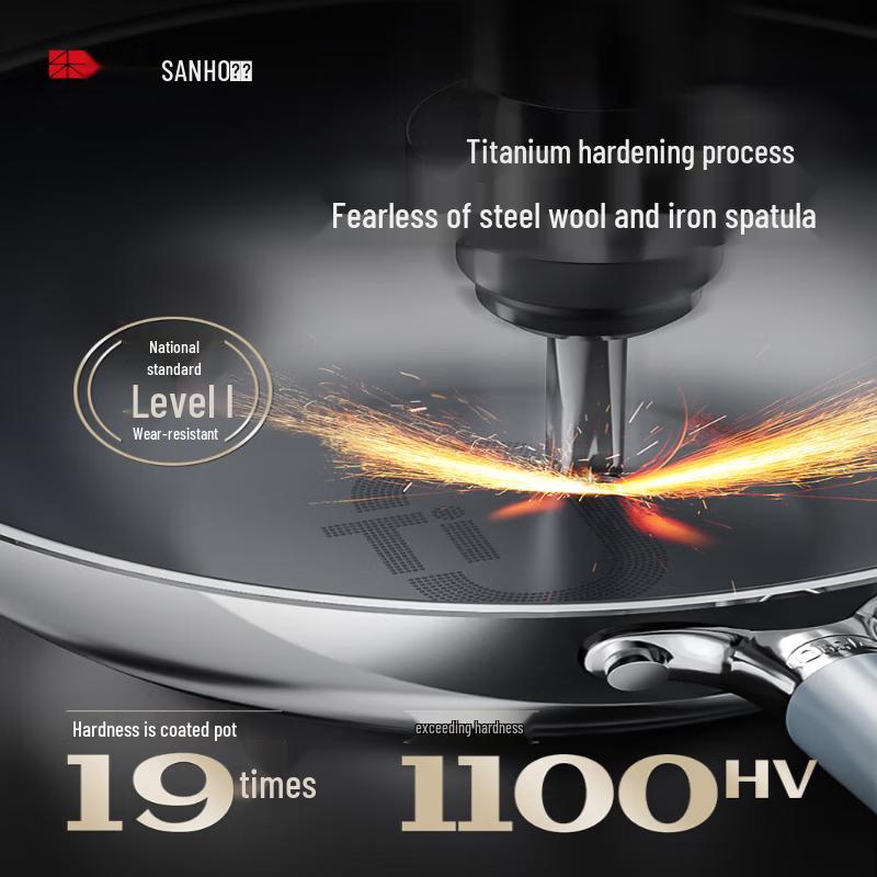 Sanhe 99 Titanium Alloy Non-Stick Wok